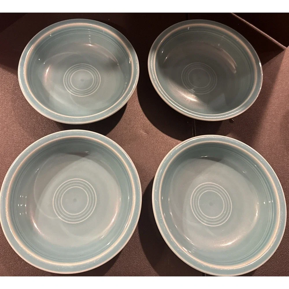 Fiestaware Turquoise Cereal‎ Soup Bowls Bowl Fiesta 7 Inch USA HLC Set Of 4