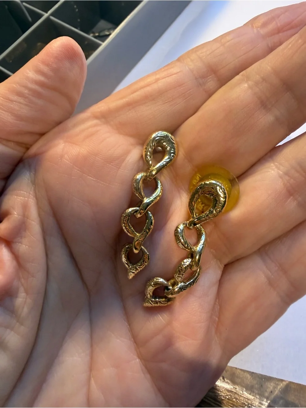 Gold Chain-Link Drop Earrings - Women Jewelryr for pierced ears