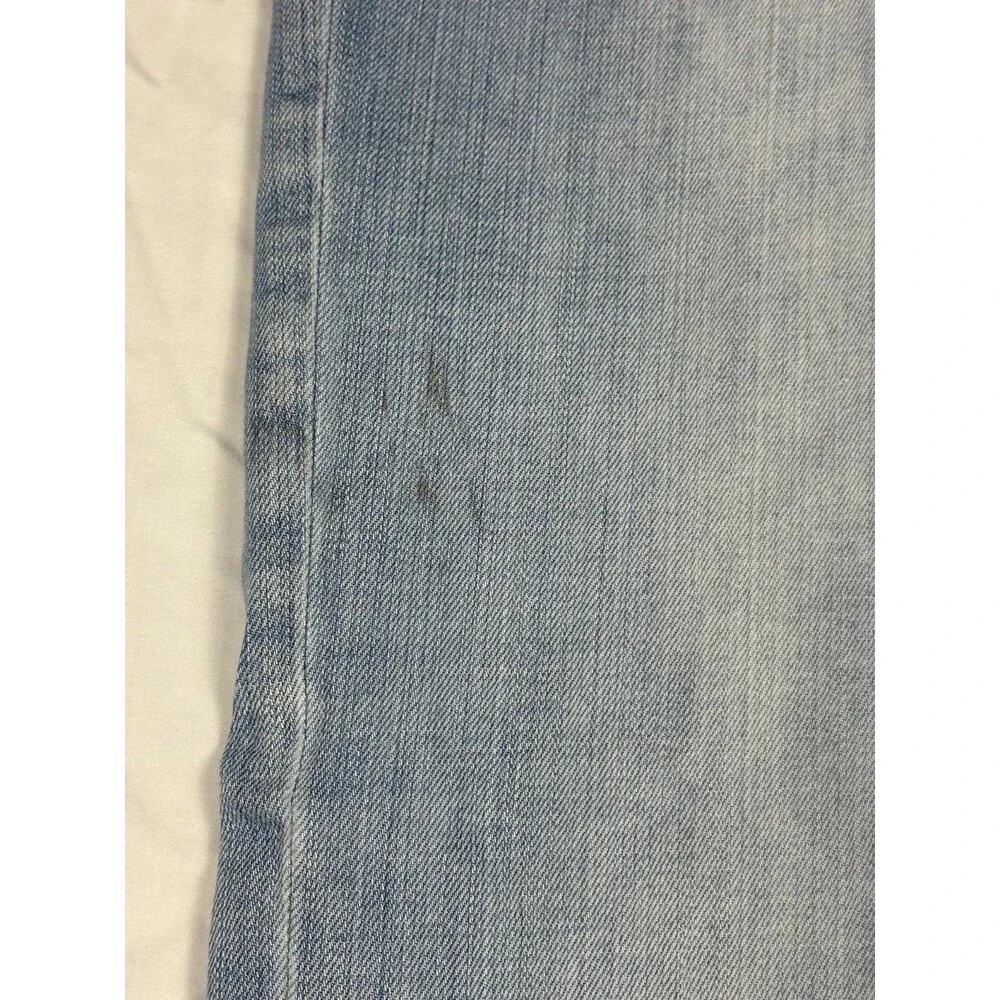 J. Crew Factory blue seam fraying