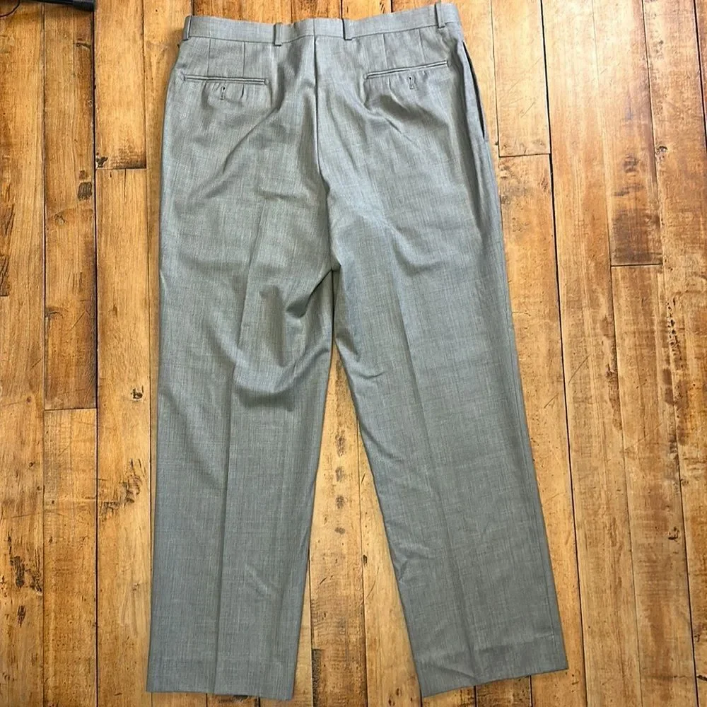 Alfani Mens size 36 Gray Wool Blend Formal Trousers Office, Wedding Etc