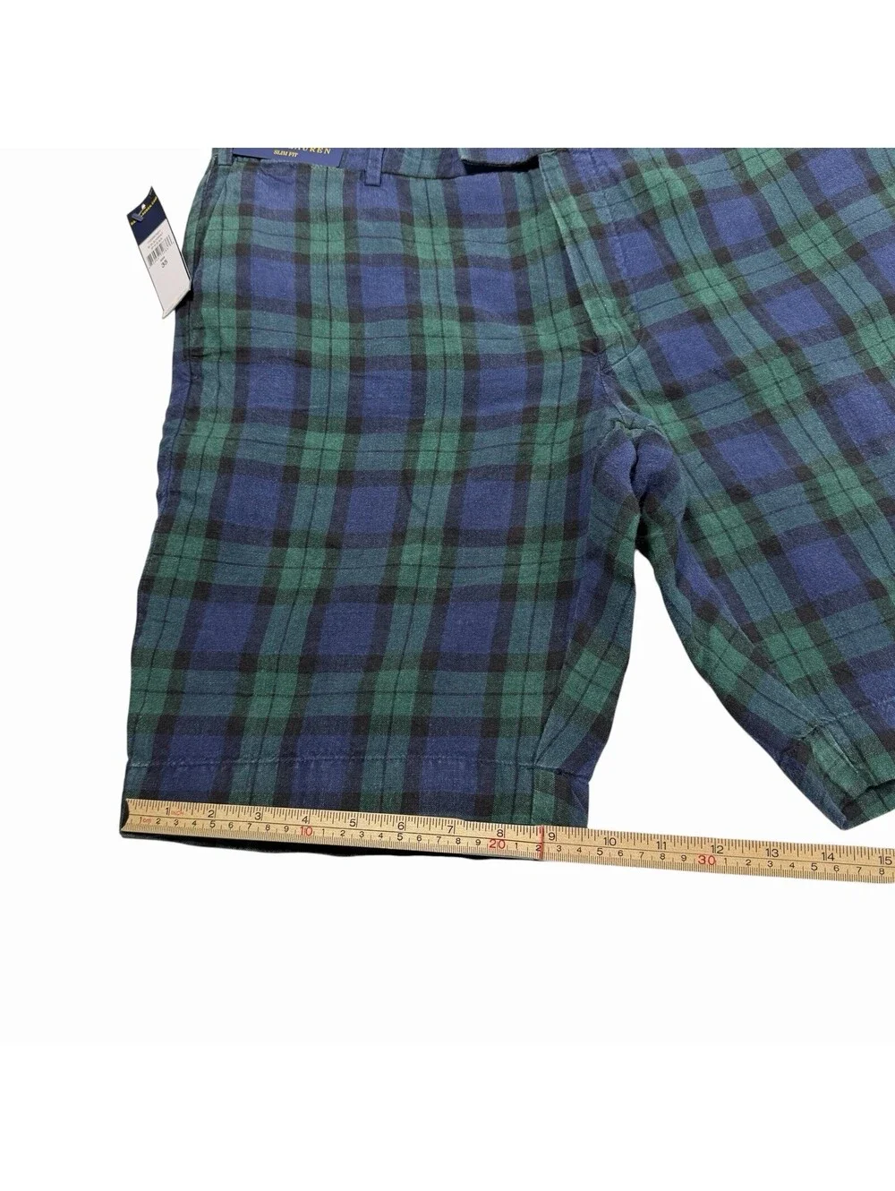 Polo Ralph Lauren Black Watch Plaid Slim Fit Shorts New With Tags Size 35
