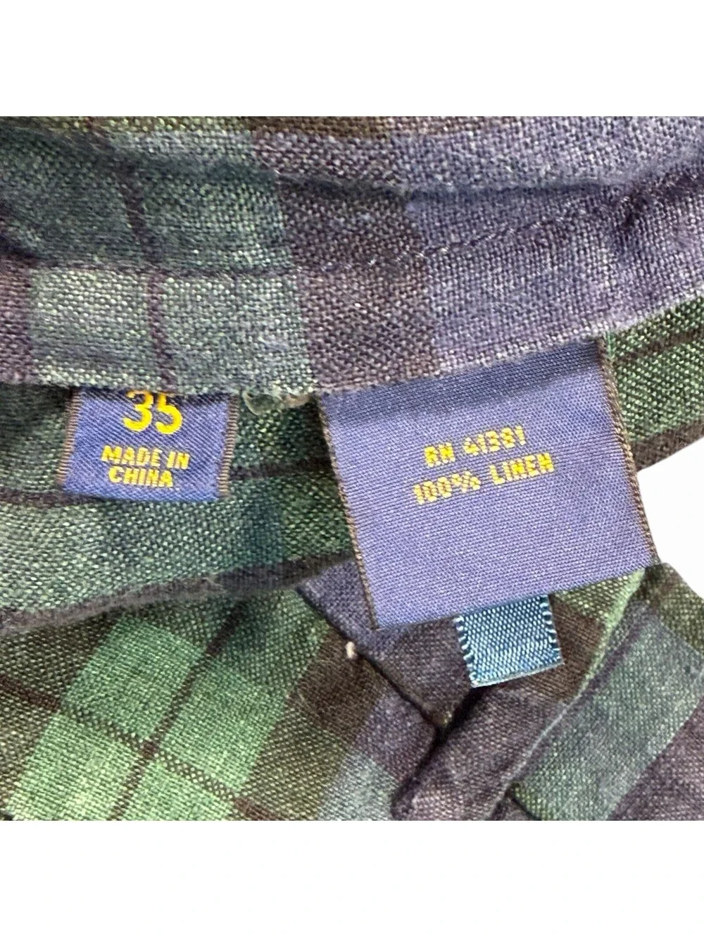 Polo Ralph Lauren Black Watch Plaid Slim Fit Shorts New With Tags Size 35