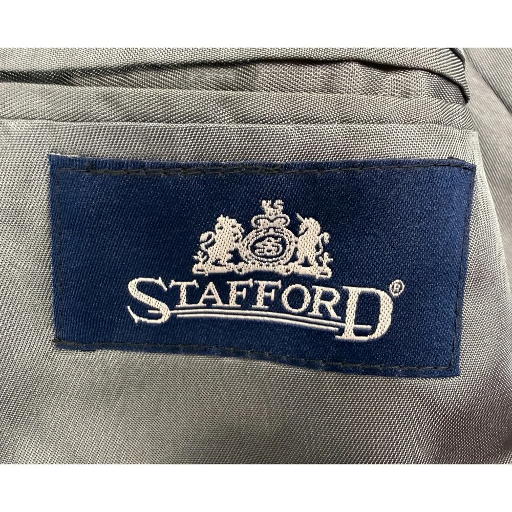 Stafford Mens 46L Navy Sport Coat Blazer Jacket Gold Buttons Classic Preppy 1797