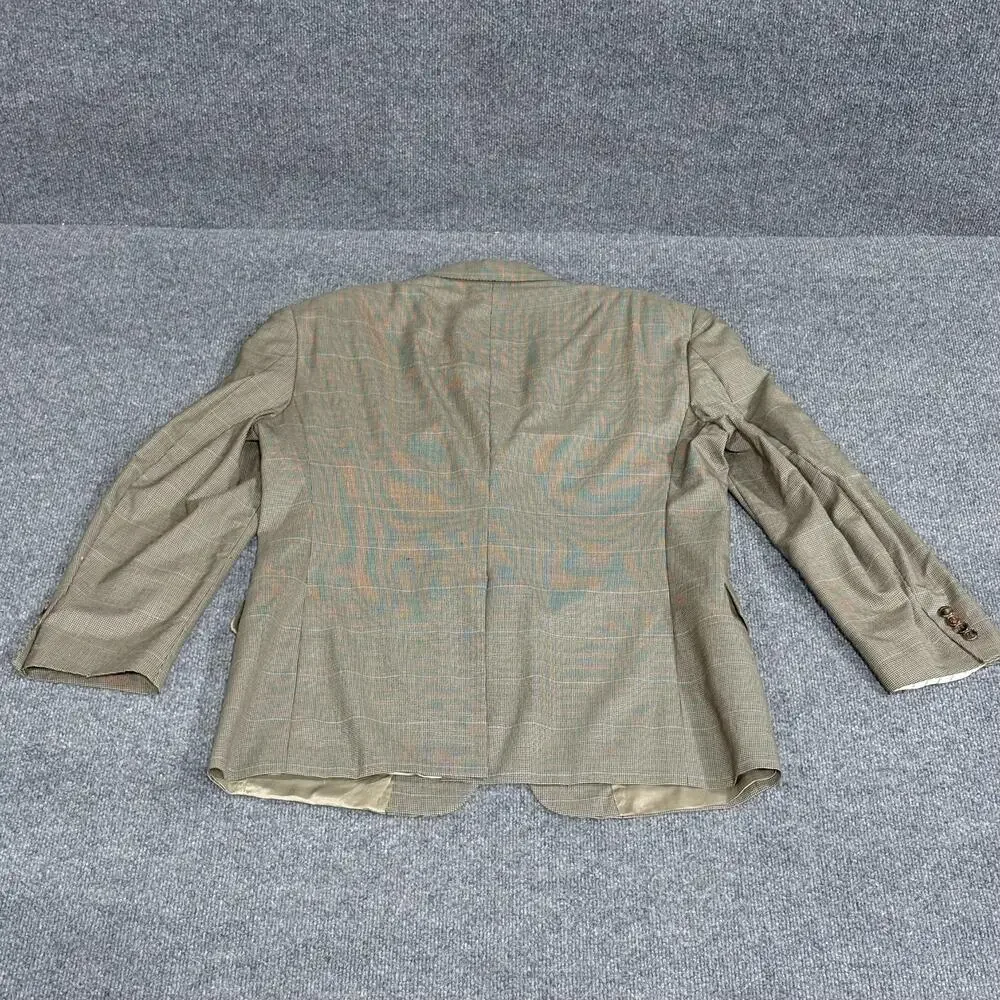 Vintage Tommy Hilfiger Blazer Mens 42R Houndstooth Sport Coat Jacket Union Made
