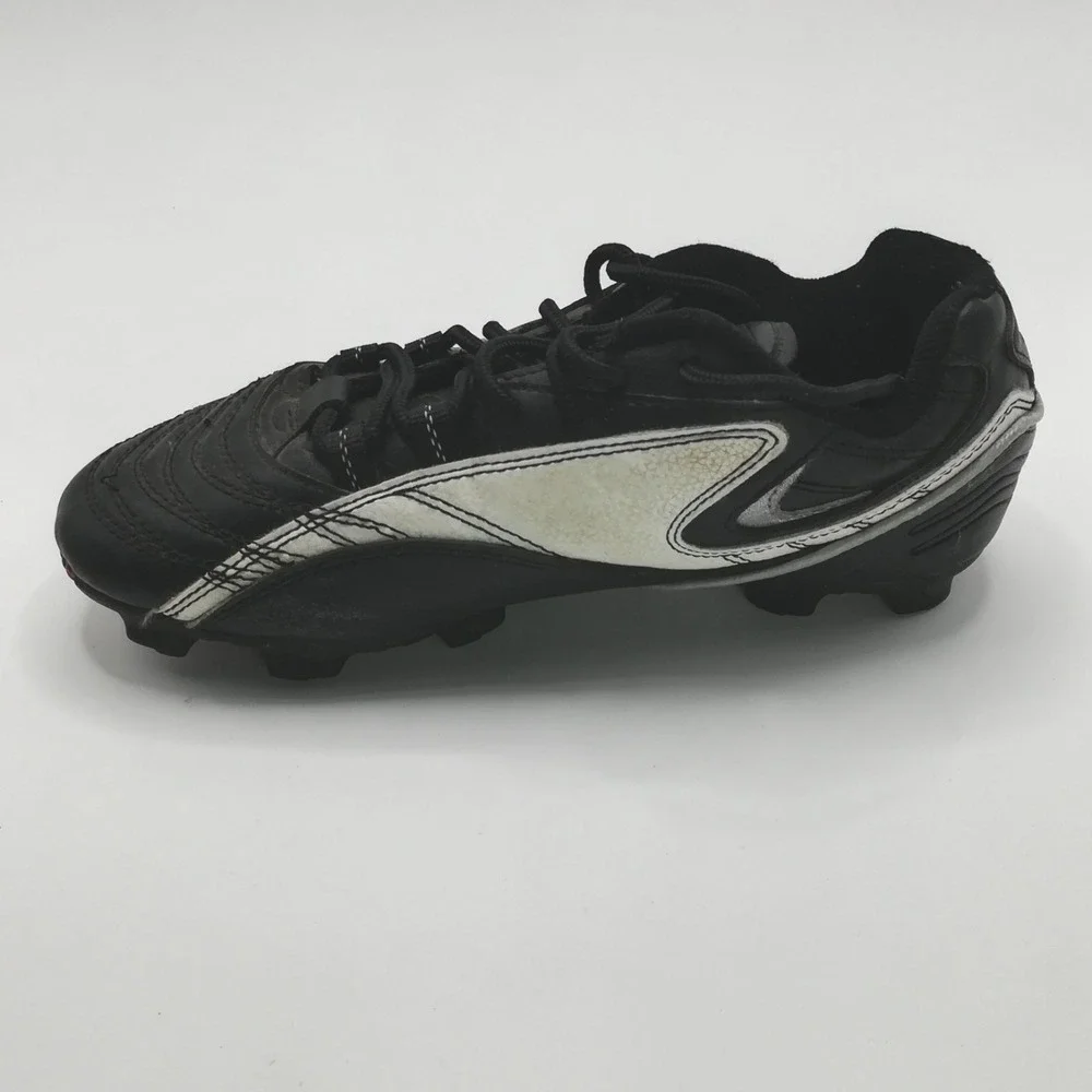 Rawlings Shoes‎ Mens Cleats Soccer Goalie Black White Faux Leather Lace Up 7.5
