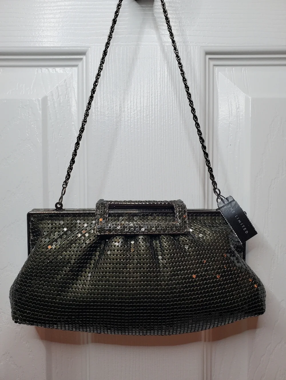 NWT - The Limited - Ladies - Black Metal Mesh - Wristlet