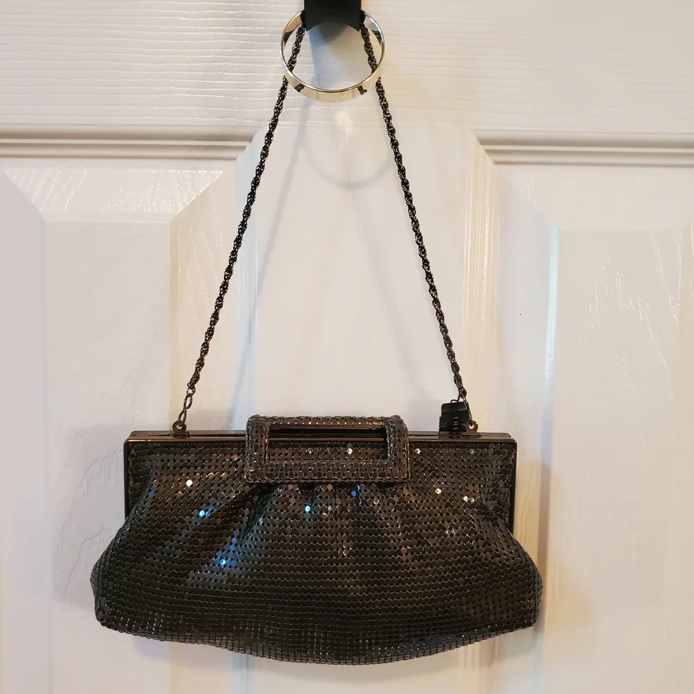 NWT - The Limited - Ladies - Black Metal Mesh - Wristlet