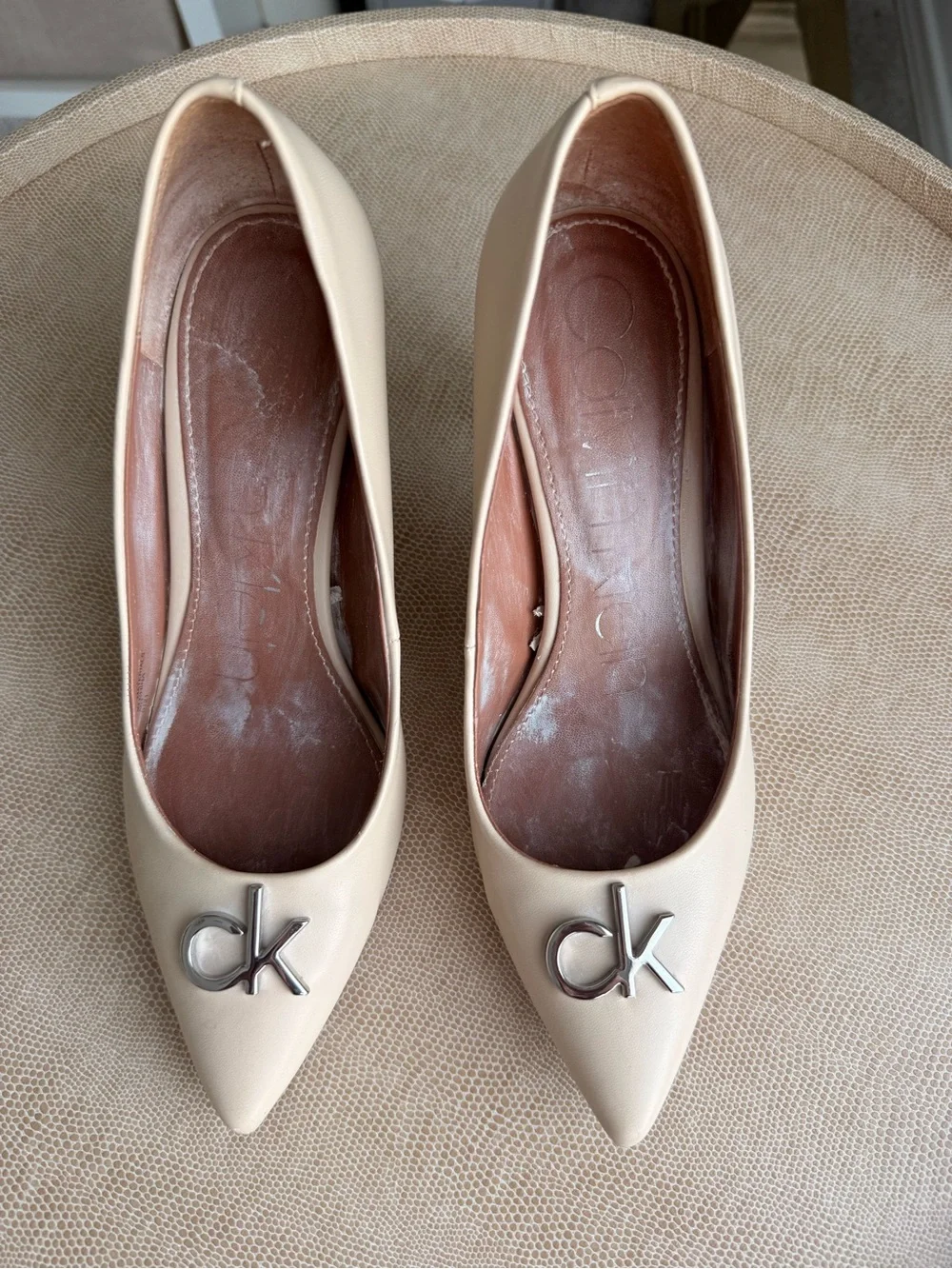 Calvin Klein silver leather