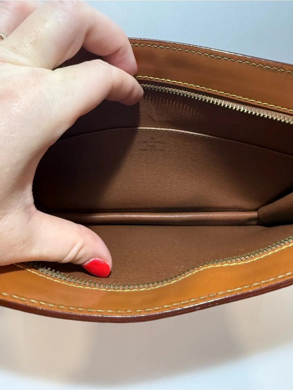 Louis Vuitton Cognac Epi Leather Clutch