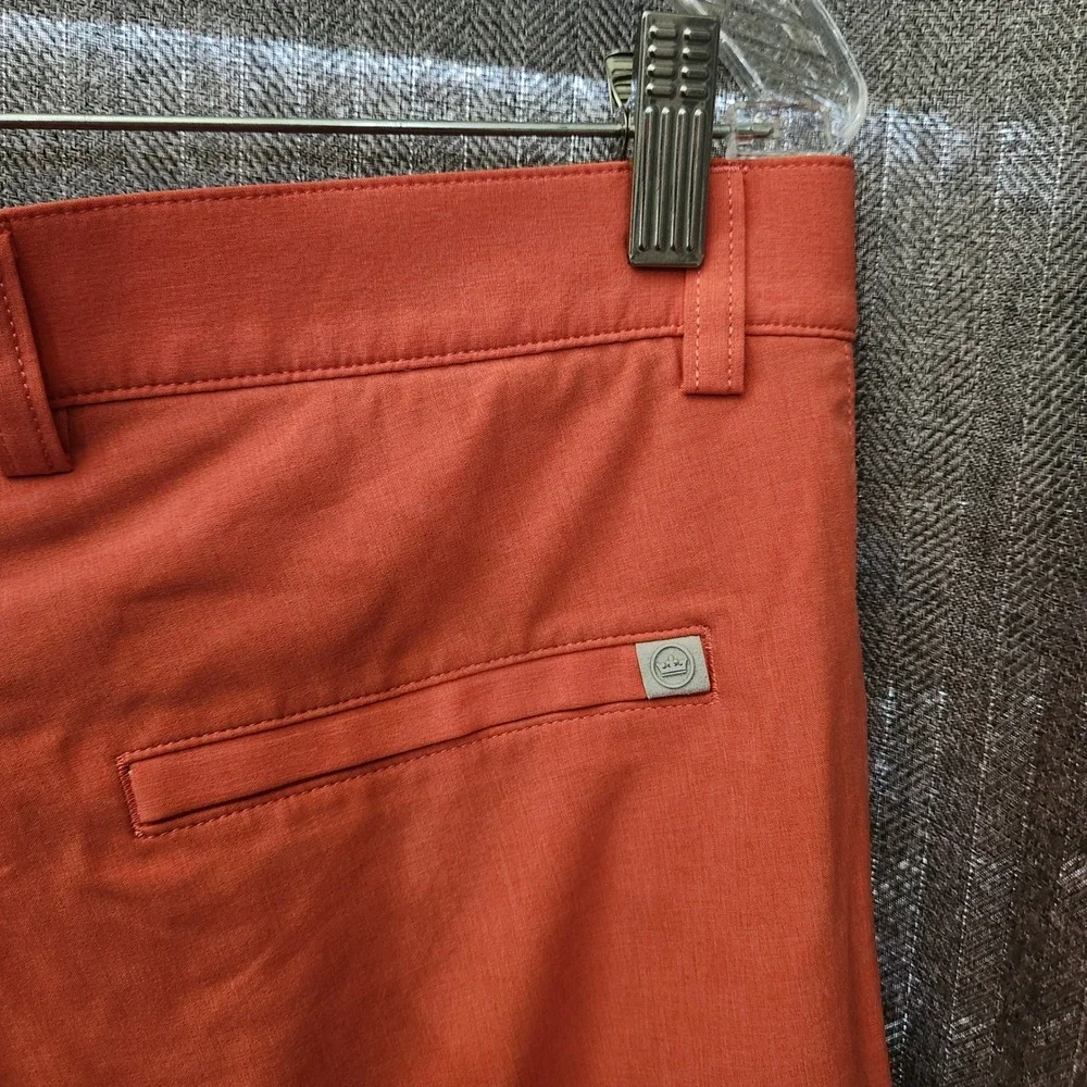 Peter Millar Golf Shorts Mens 32 Performance Luxury Sport Salmon Orange MF23EP01