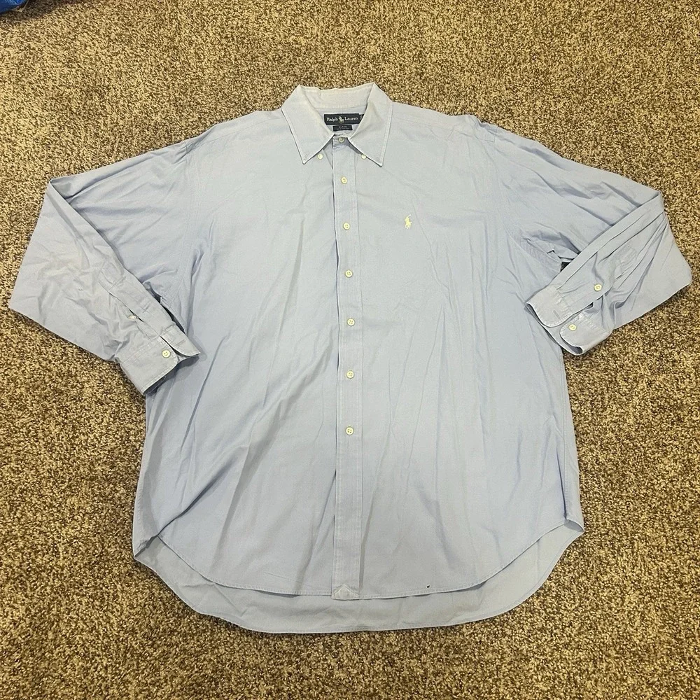 Polo Ralph Lauren Button Down Shirt Men's XL Light Blue