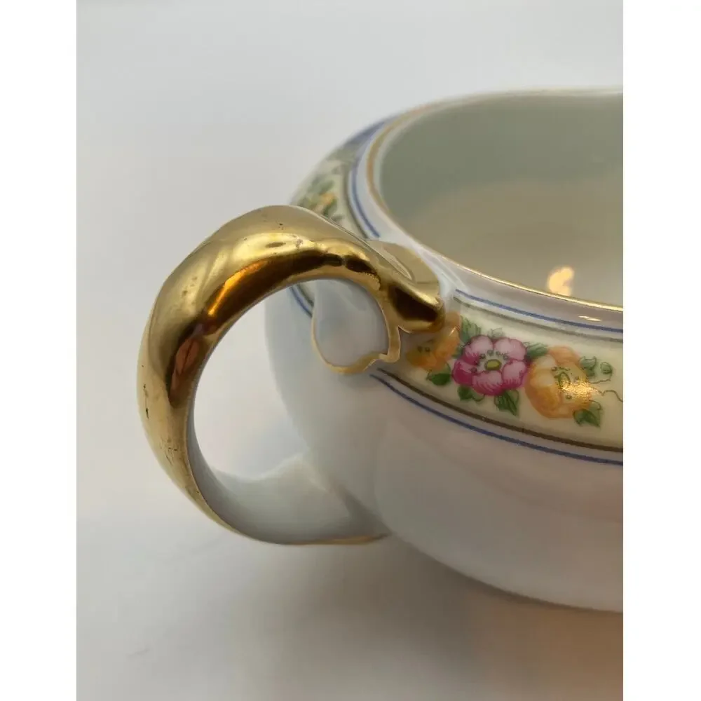 VTG Bohemia Ceramic Works Cecil Pattern Porcelain Creamer Pitcher Czechoslovakia