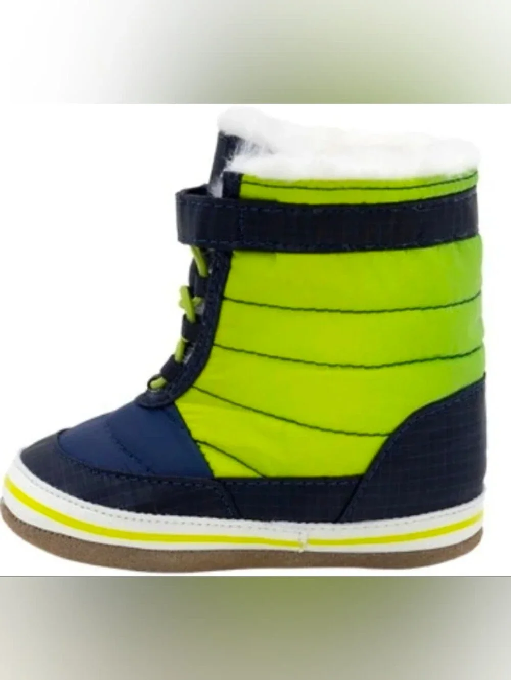 Robeez Baby Aspen Gradient Puffer Snow Boots Navy 6-9 Months