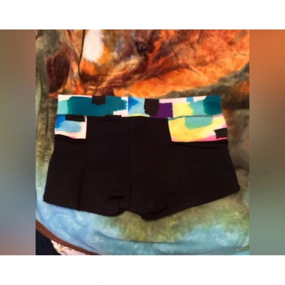 Anne Cole Locker - Color Block Swim Shorts with Pockets - Size: Large