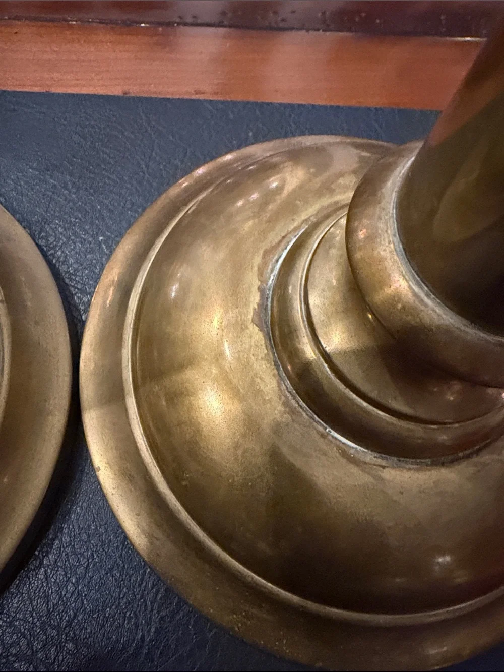 Vintage Brass Candlestick Pair in Gold Finish