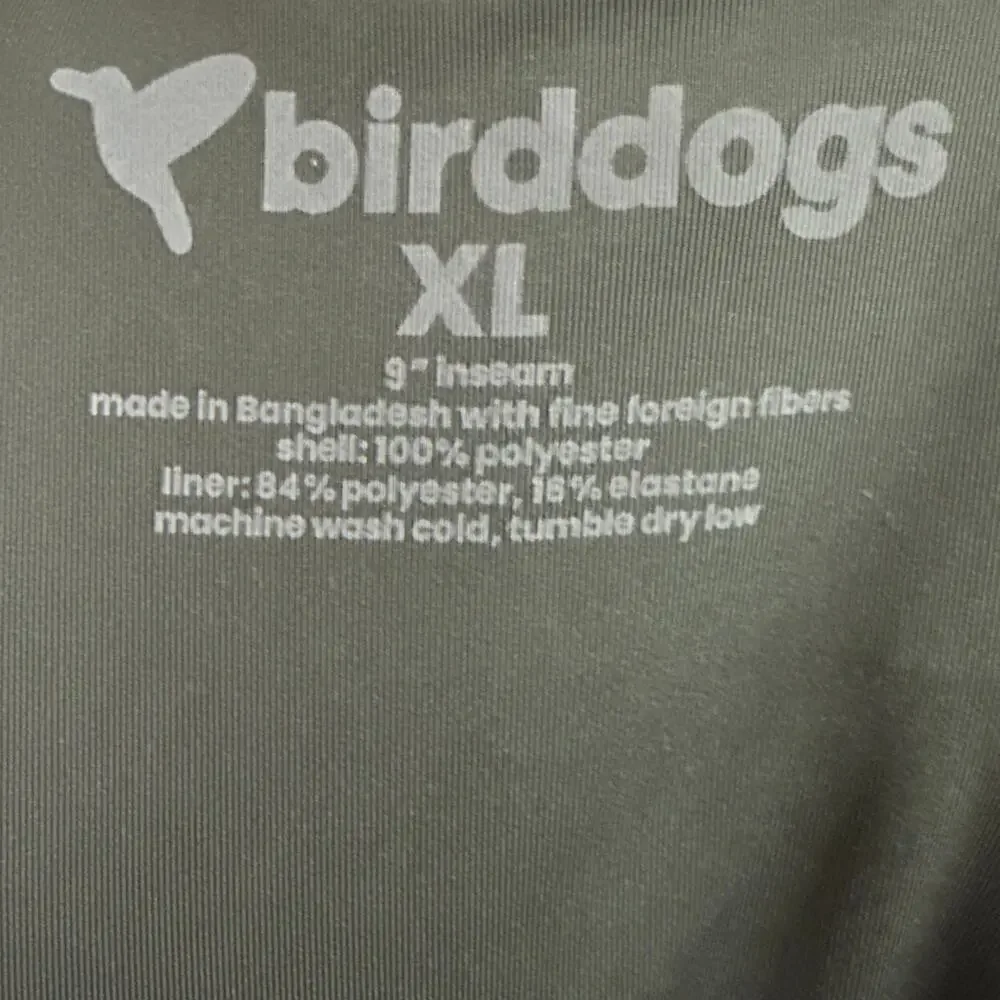 Birddogs Men’s XL Black 9 Inch Lined Performance Gym Golf Shorts
