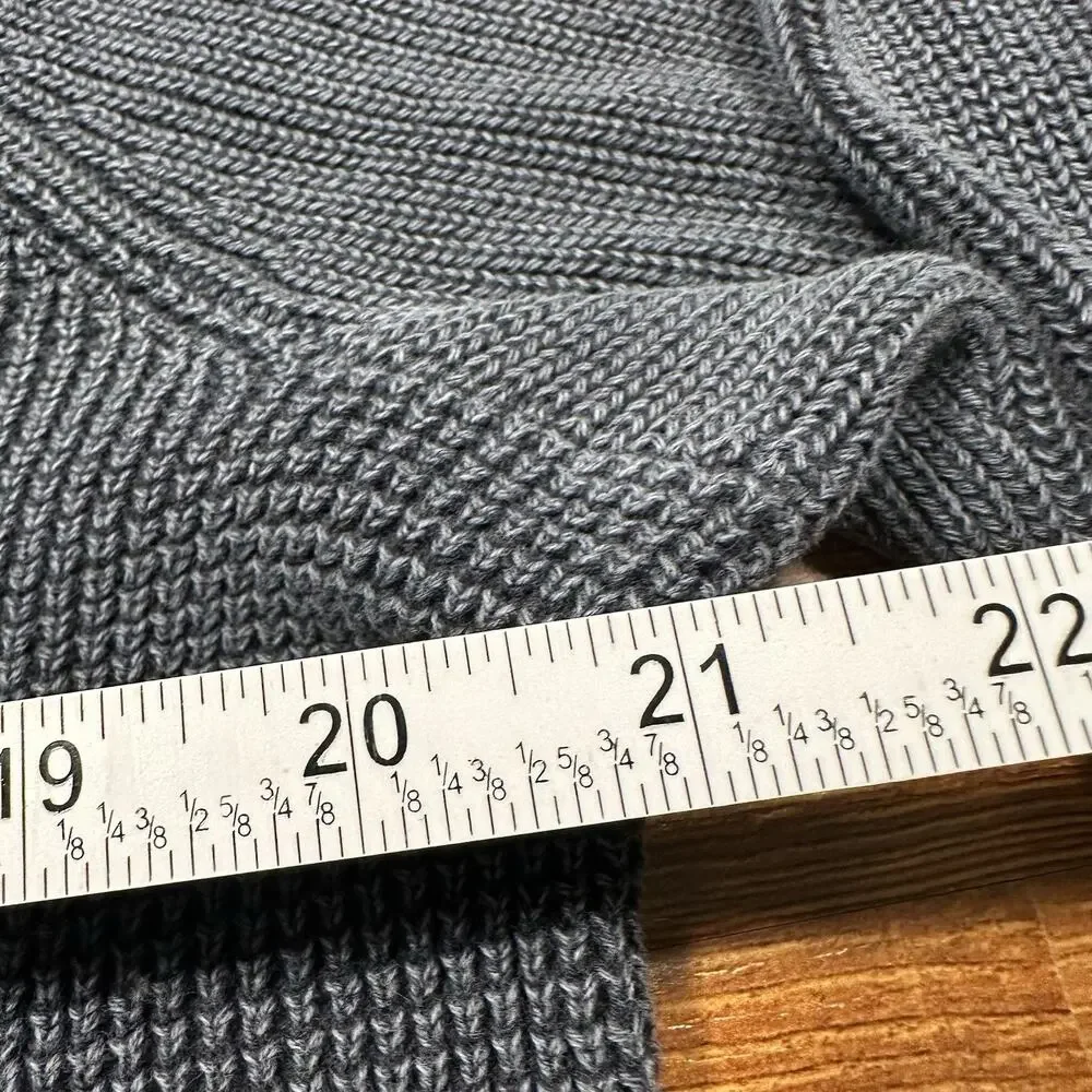 Rag & Bone Sweatshirt Mens M Gray Ribbed Elbow Patches Cotton Retro Alt Designer