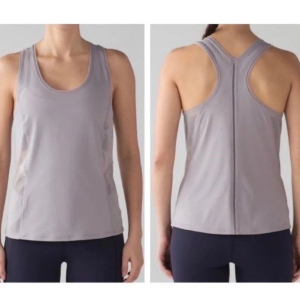 Lululemon Tank Top Embodiment Lavender Racerback Scoop Neck Size 4