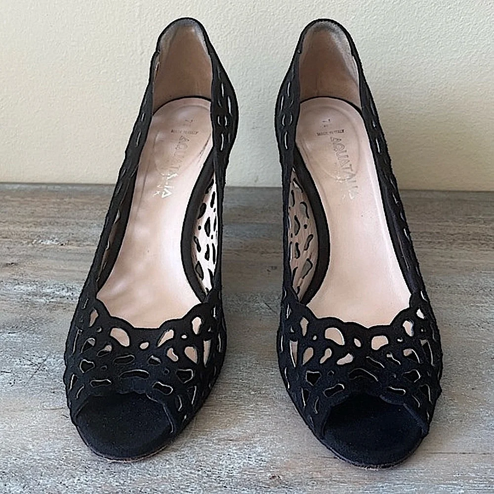 Aquatalia black suede