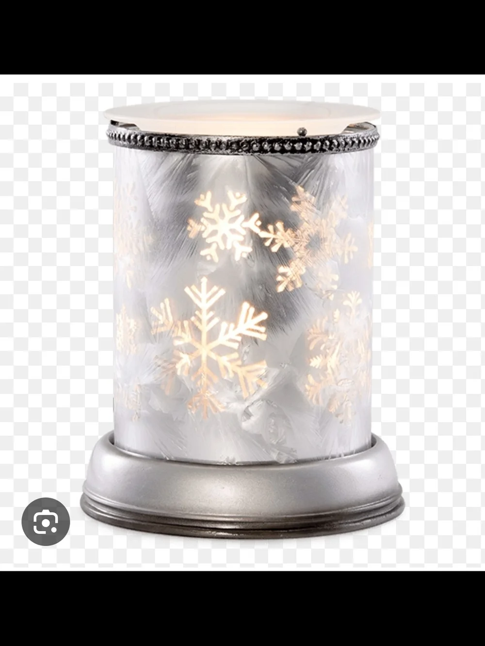 Scentsy Silver Frost Full Size Warmer Silver Winter Snowflake