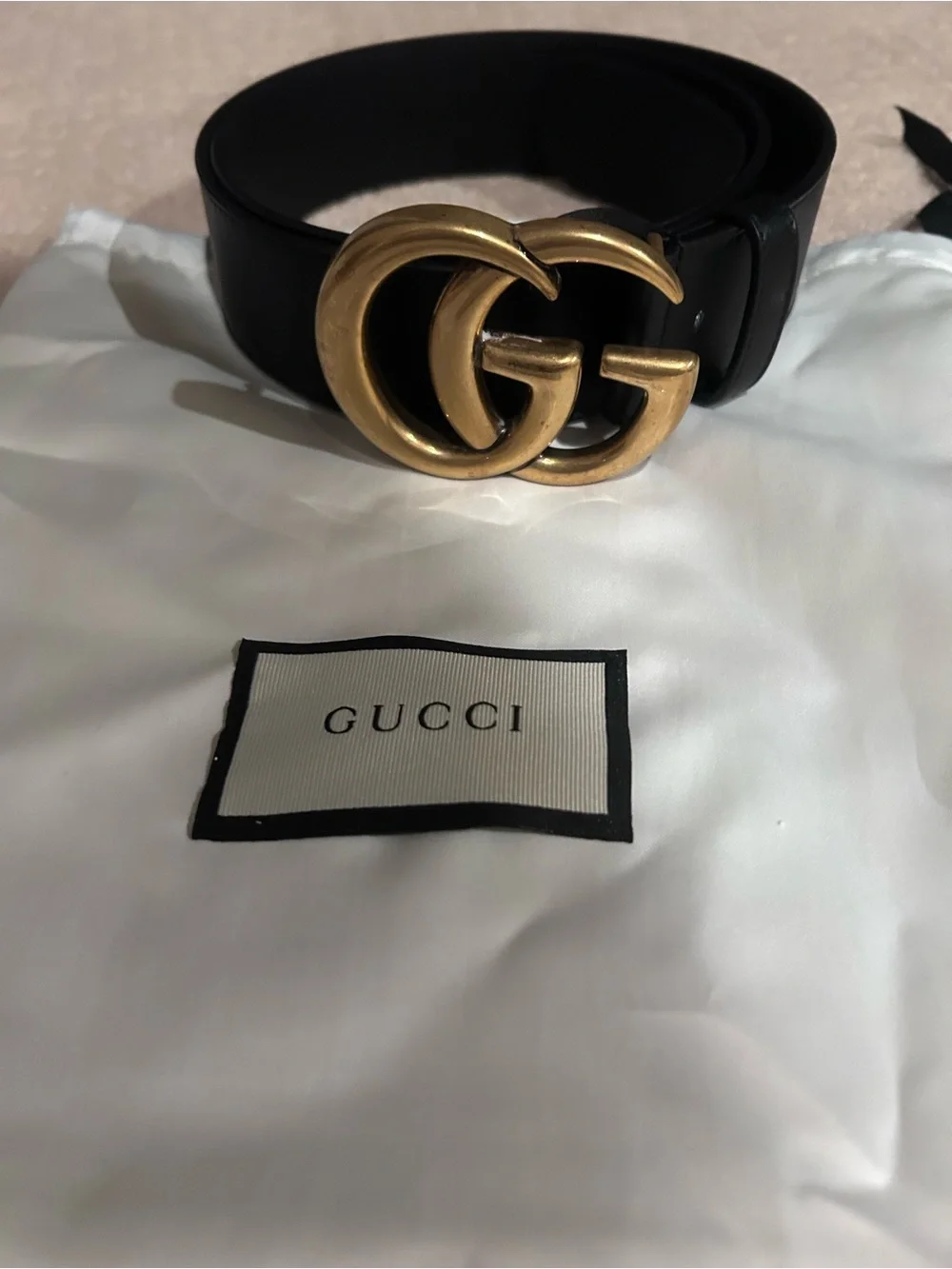 Gucci black leather