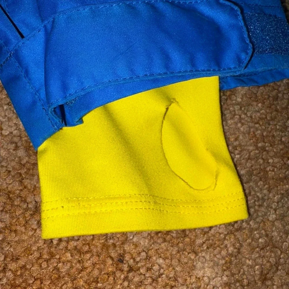 DC Shoes blue & yellow polyester ski jacket
