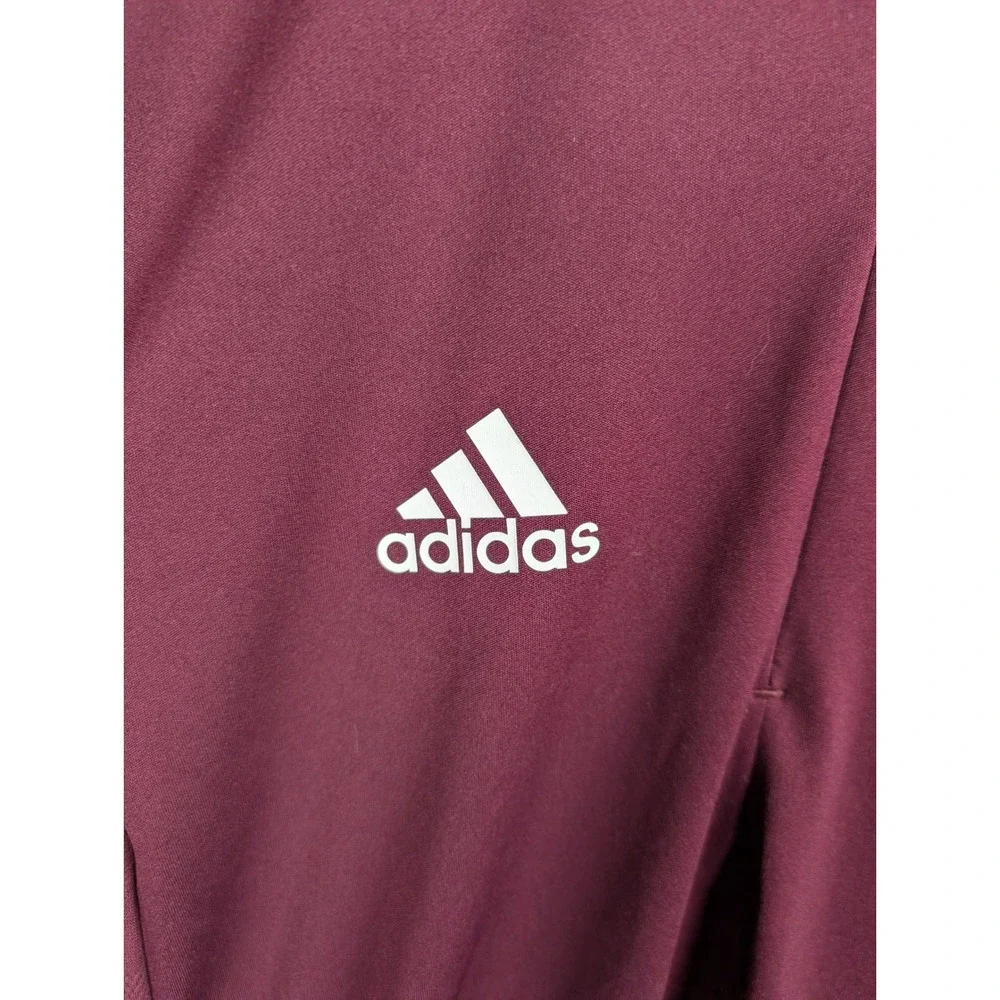 Adidas Climacool Mens Small Quarter Zip Training Shirt Maroon Soccer