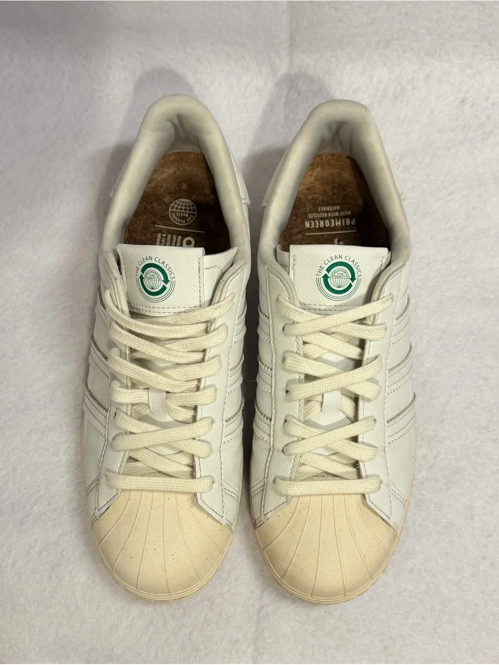 adidas Originals - Clean Classics Superstar Vegan Leather Sneakers - White/Cream