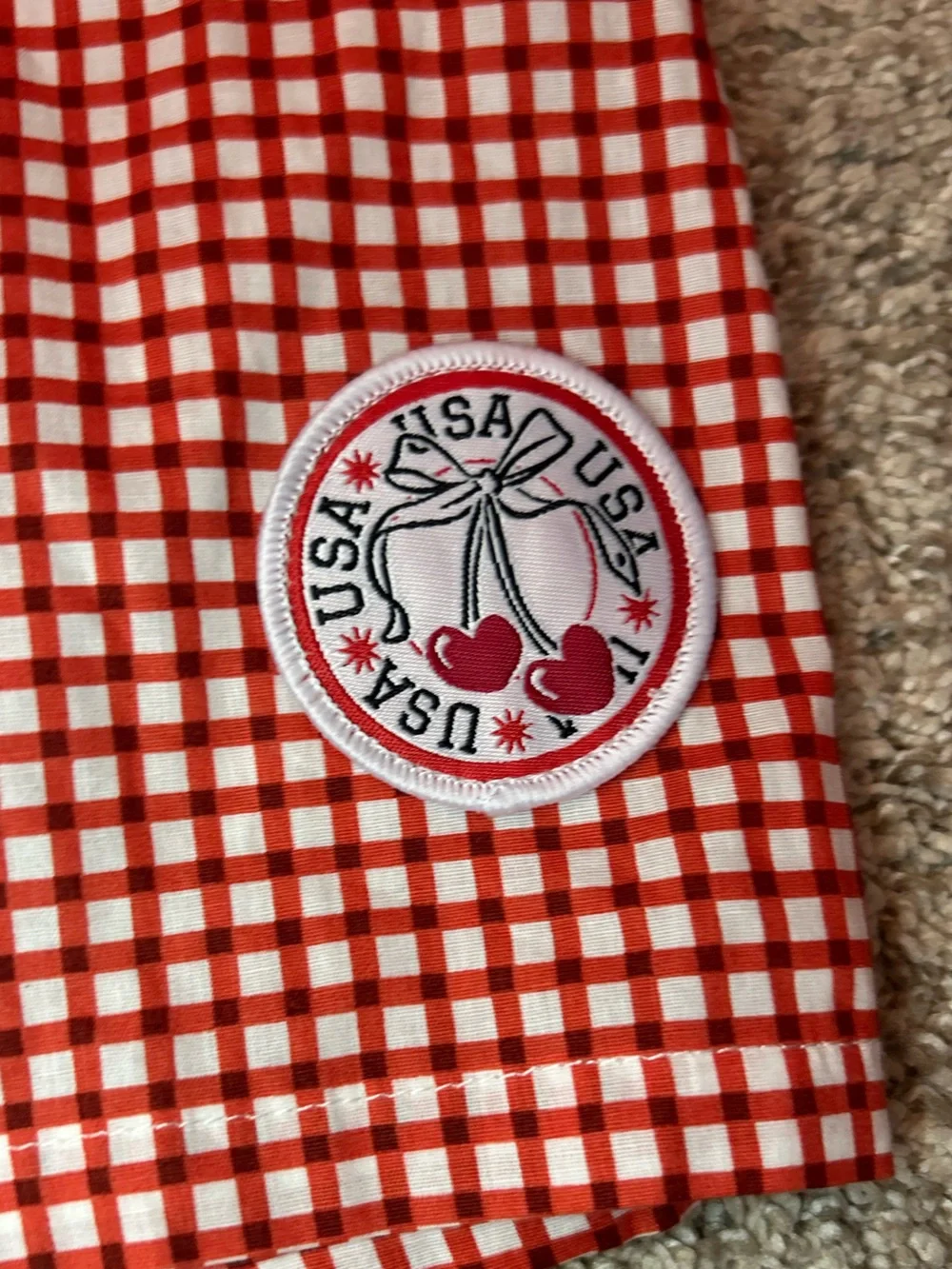 Grayson Threads Red & White Gingham Sleep Shorts