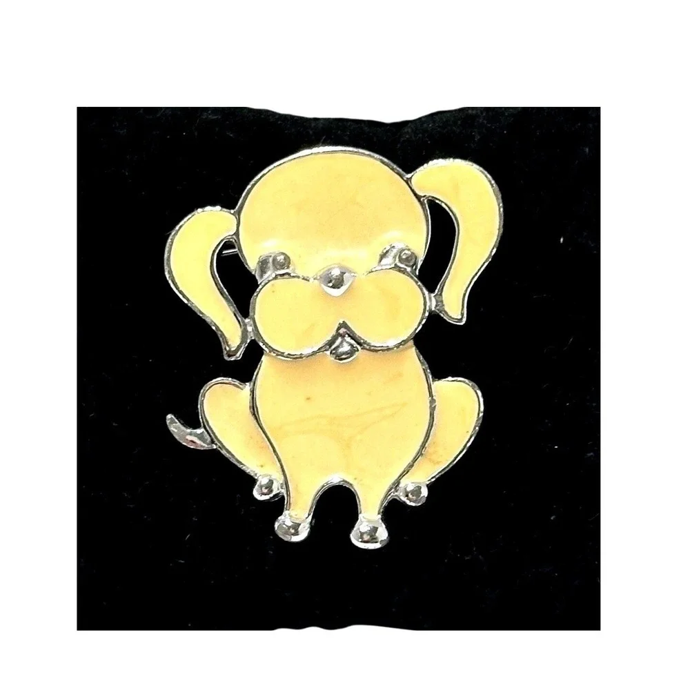 Sarah Coventry‎ Lovenirk Dog Brooch Enamel Puppy Pin Cute Pet Animal Lover Gift