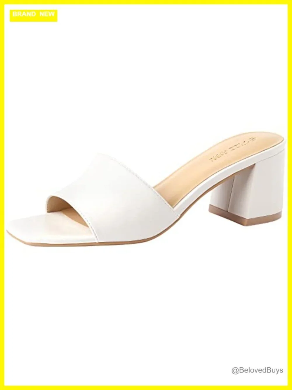 Women's Square Toe Low Block Heel Sandals Slip On Mules Casual Dress Pumps