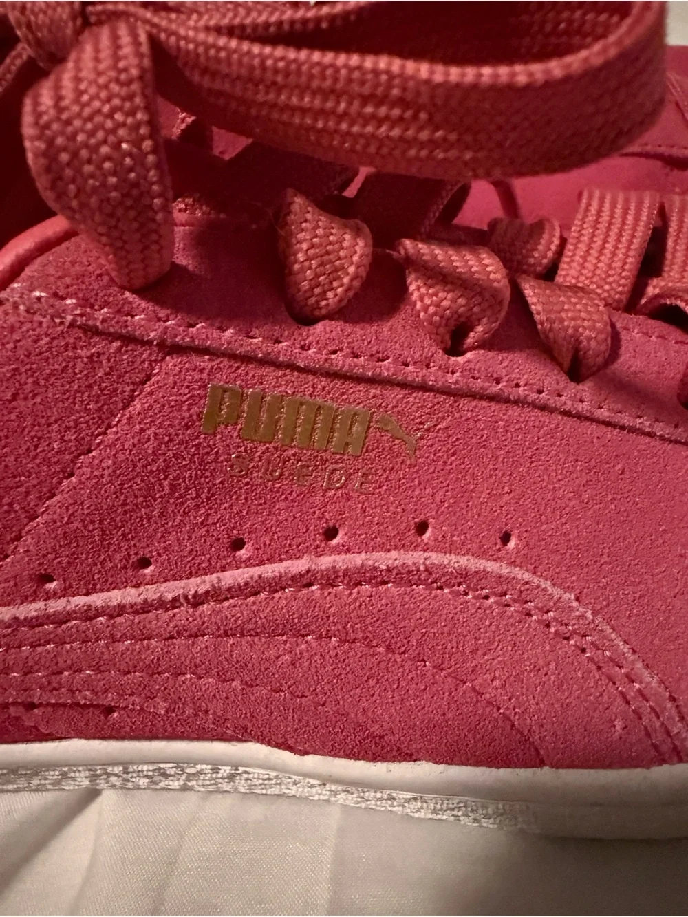 Puma Women's Bright Pink Low-Top Lace-Up Sneakers