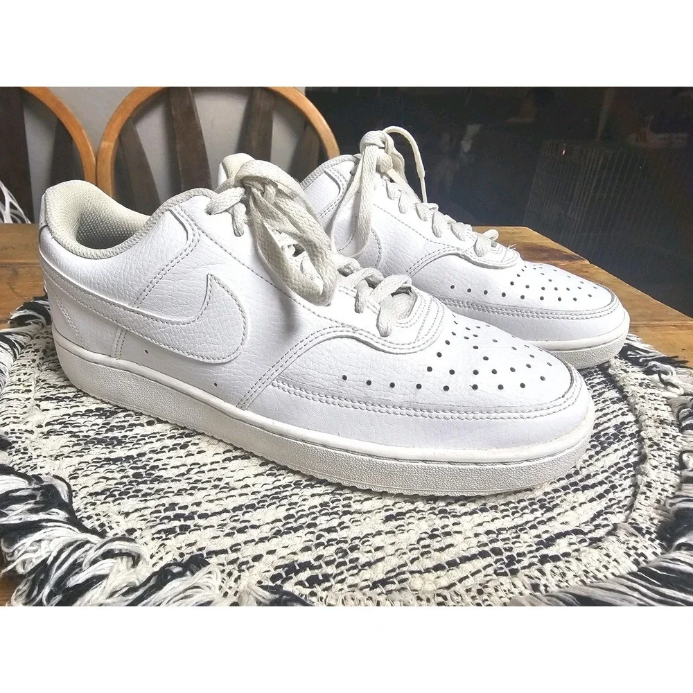 Nike‎ Court Vision Low Triple White CD5434-100 Women's Sizes 8.5
