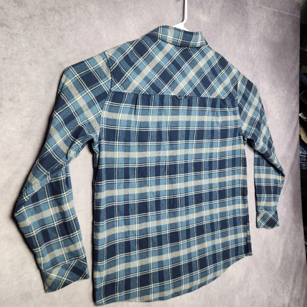 Hurley‎ Mens Blue Plaid Flannel Long Sleeve Button Down Shirt size Large
