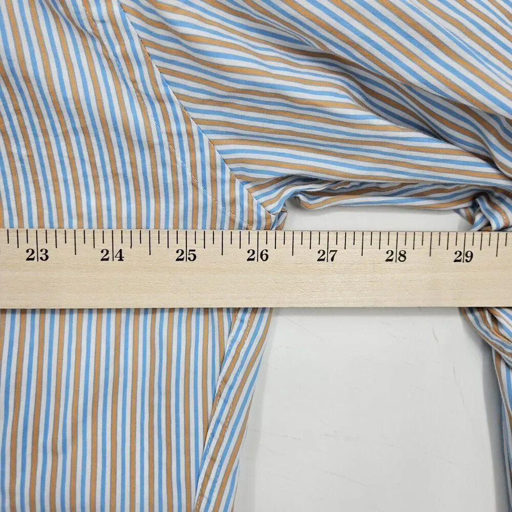 Peter Millar Shirt Mens Extra Large Striped Blue Button Up Long Sleeve Preppy XL