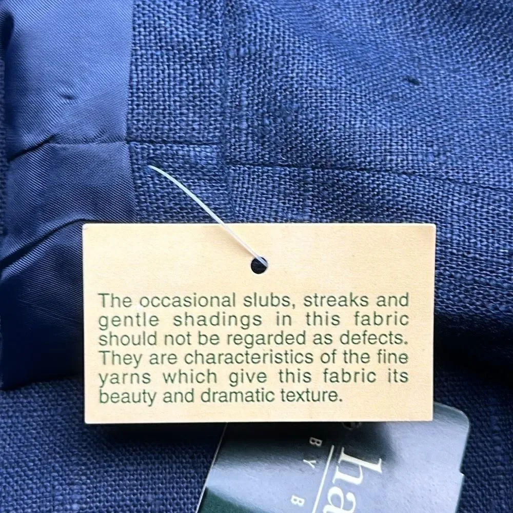 NWT Harve Benard Blue Linen Blazer Single Button Front  US 10 Vintage