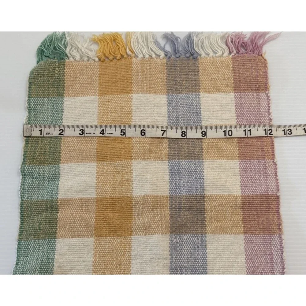 Placemats Set Of Two South-Western Colors Gold,Pink,White And Green