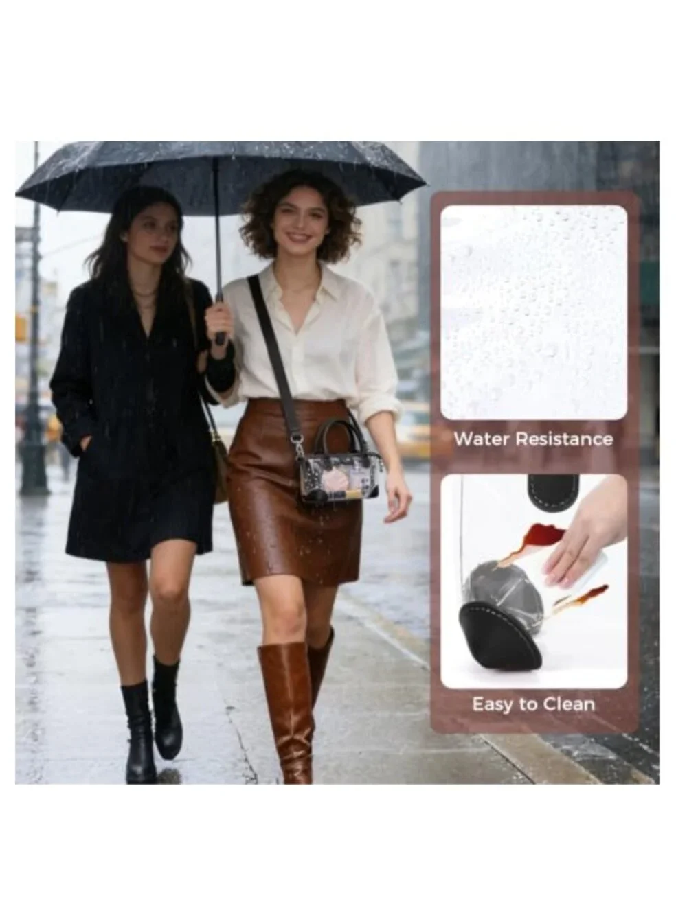 Clear Stadium Approved Crossbody Bag for Women Concerts Sports Events PVC