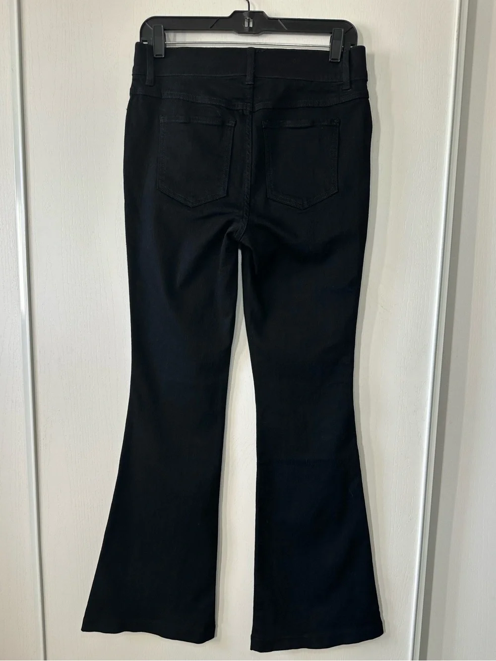 SPANX Women’s Clean Black Pull-On Flare Shapewear Jeans- Medium Petite