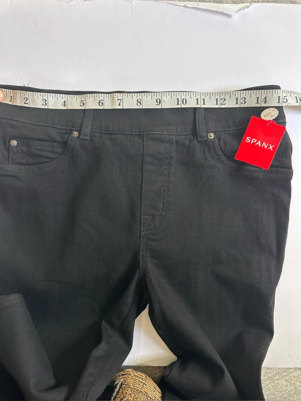 SPANX Women’s Clean Black Pull-On Flare Shapewear Jeans- Medium Petite