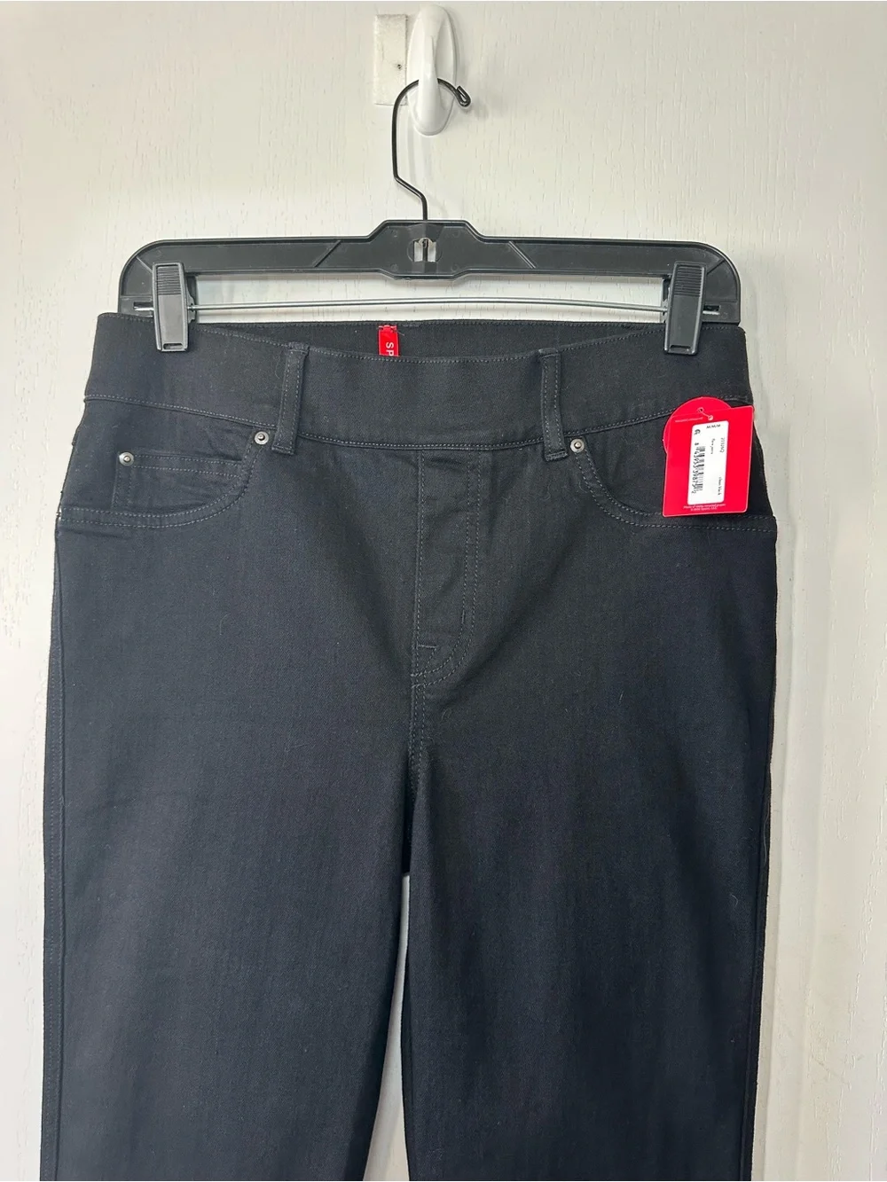 SPANX Women’s Clean Black Pull-On Flare Shapewear Jeans- Medium Petite