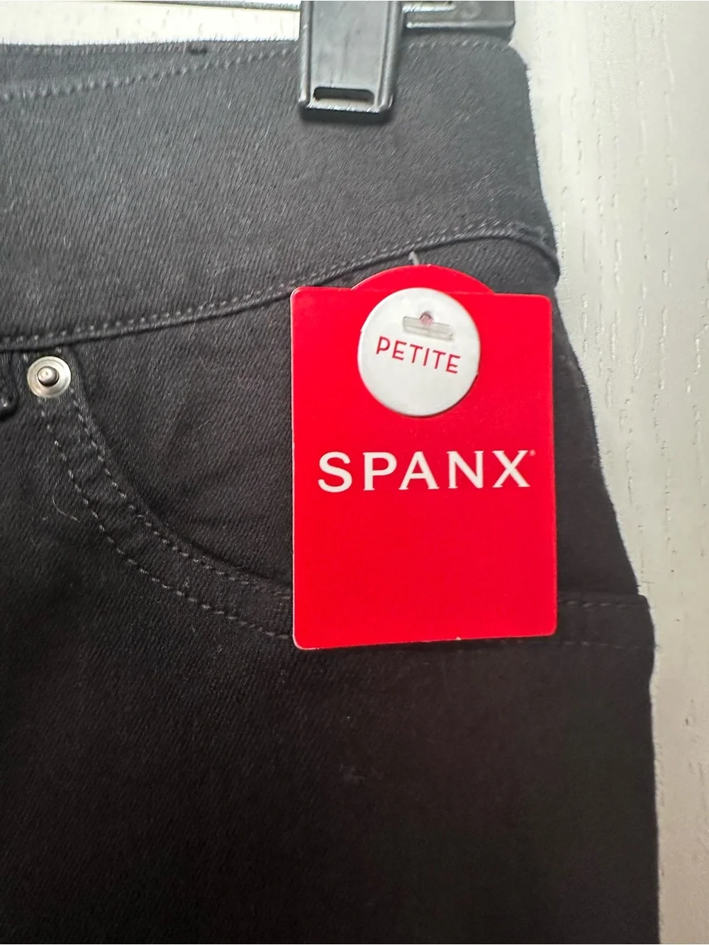 SPANX Women’s Clean Black Pull-On Flare Shapewear Jeans- Medium Petite