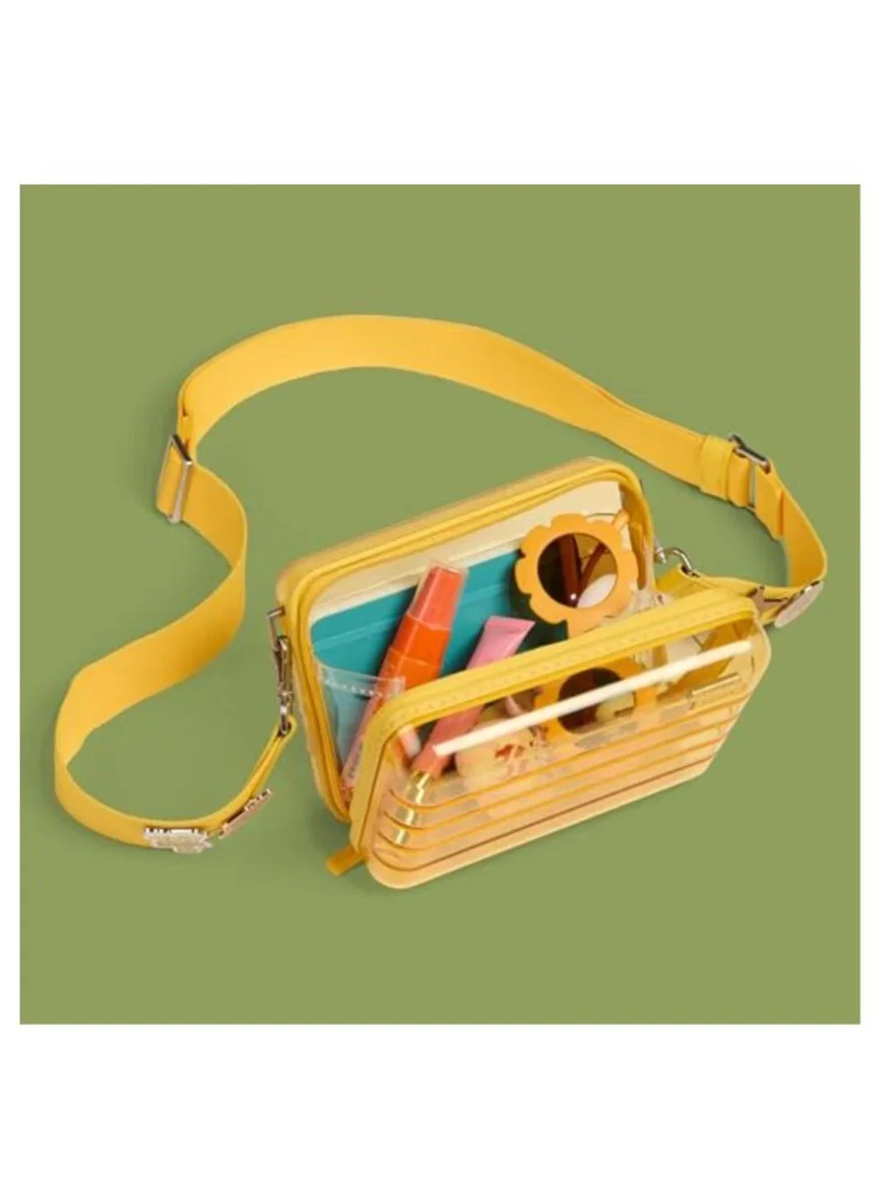 Away Stadium Approved Clear Crossbody Bag with Enamel Pins