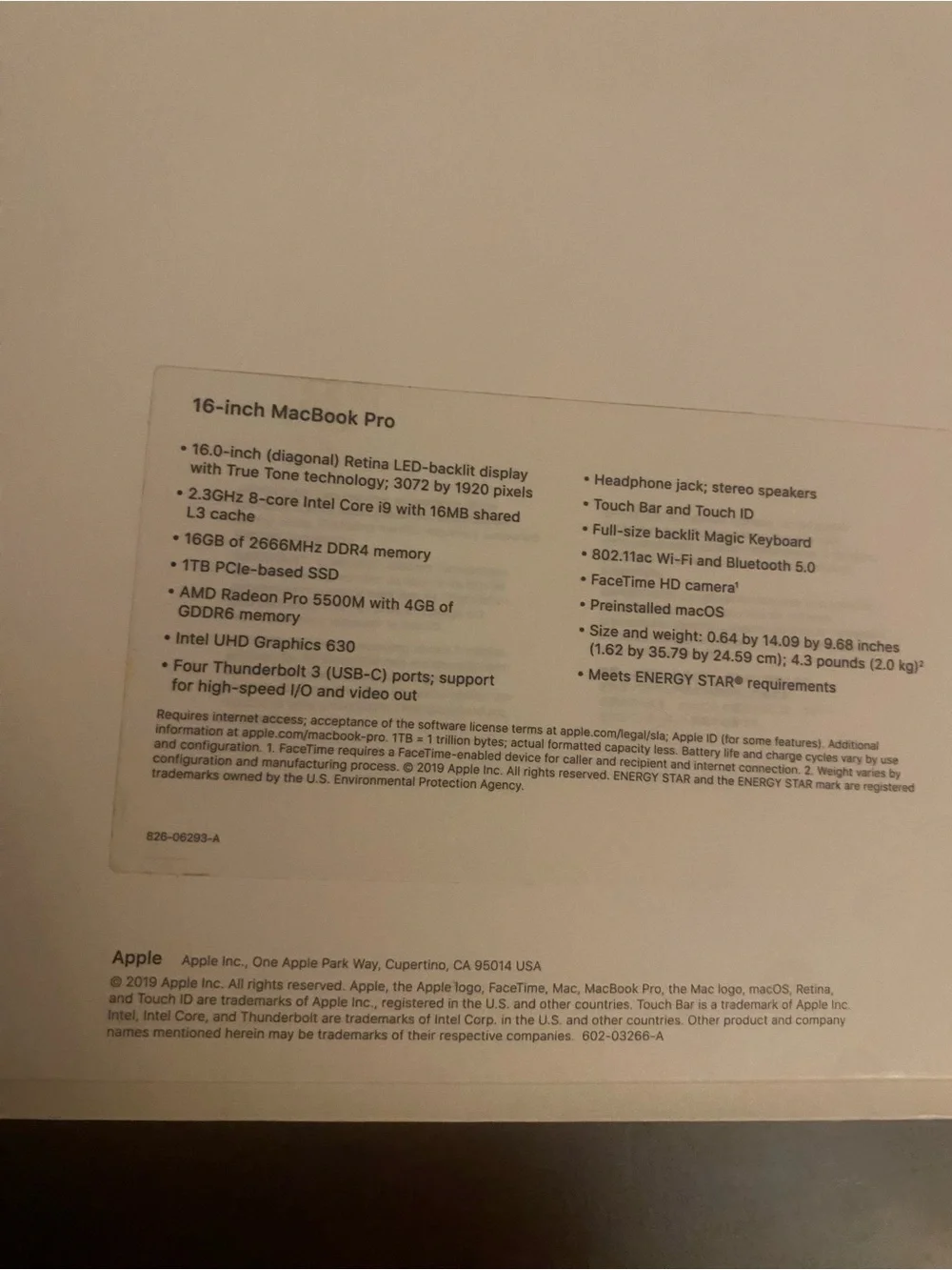 Apple macbook pro