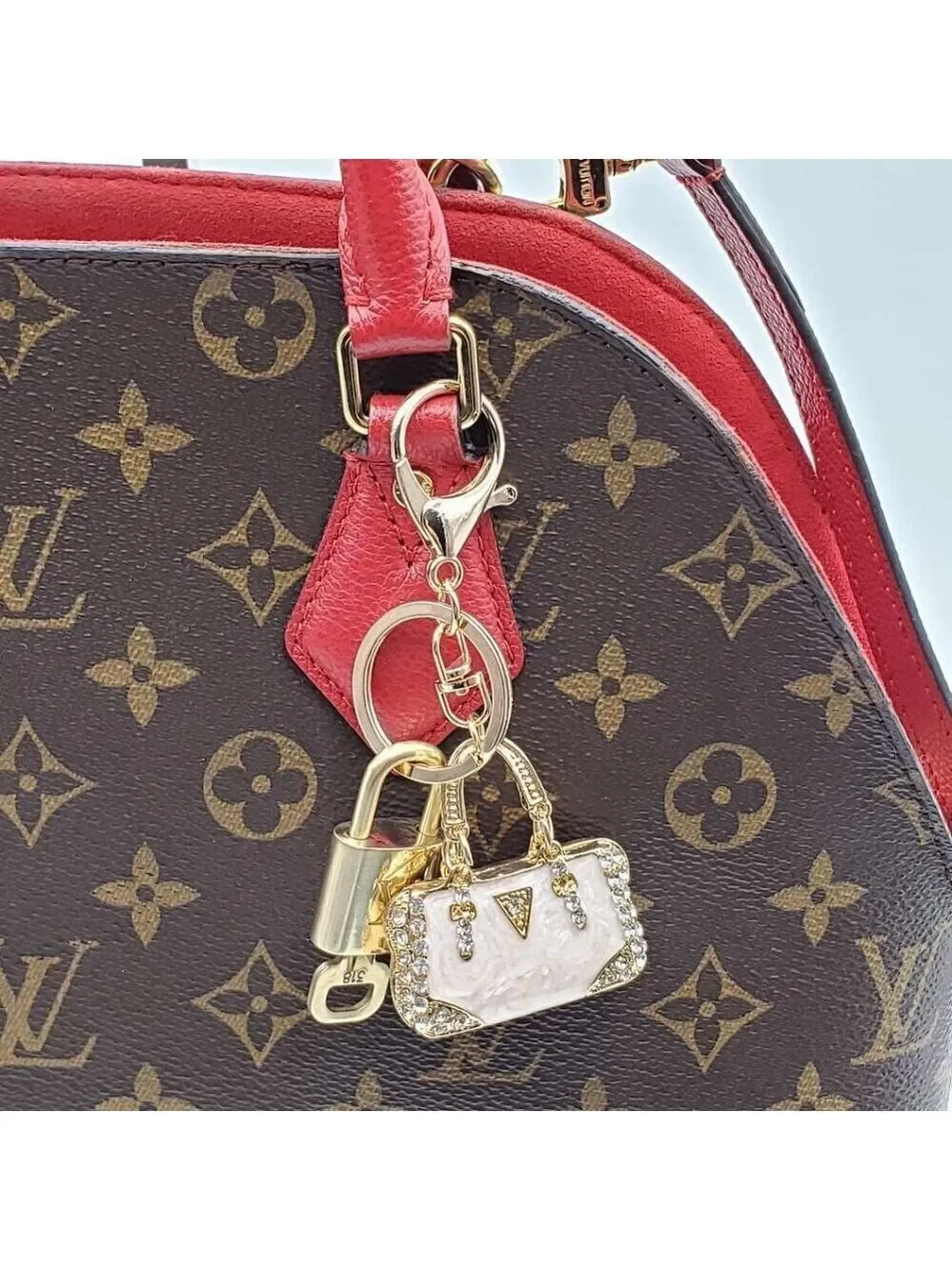 Louis Vuitton Gold Lock 🔒 Authentic LV Key + Unbranded Bag Charm