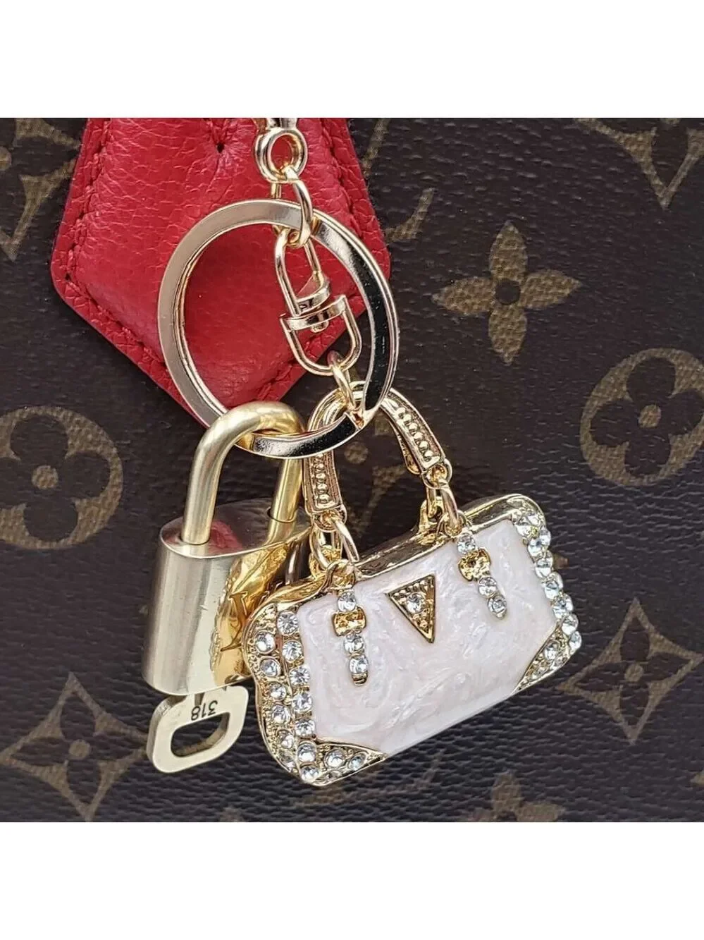 Louis Vuitton Gold Lock 🔒 Authentic LV Key + Unbranded Bag Charm