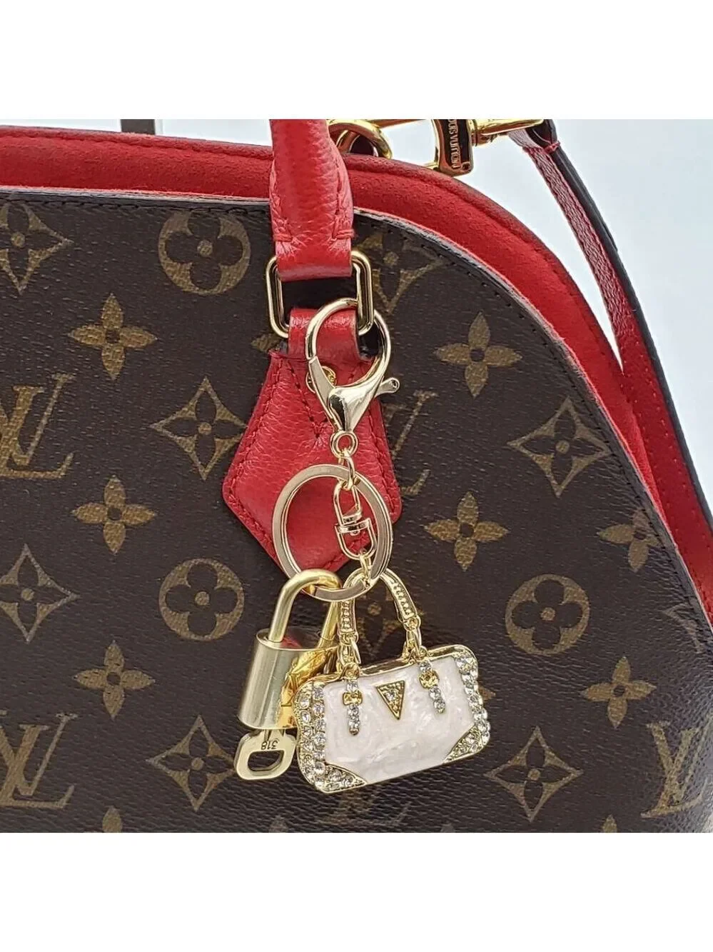 Louis Vuitton Gold Lock 🔒 Authentic LV Key + Unbranded Bag Charm