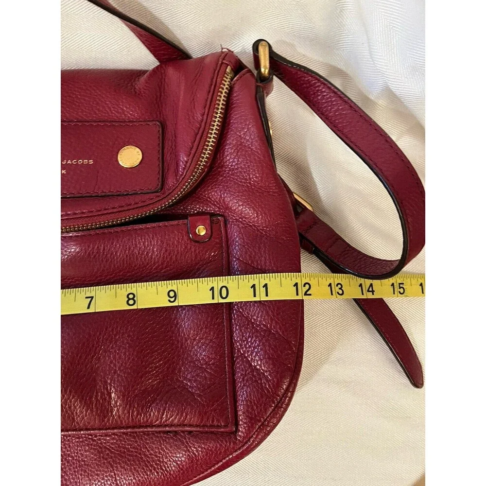 Marc by Marc Jacobs Beautiful Burgundy Leather‎ Hobo Shoulder Crossbody Bag