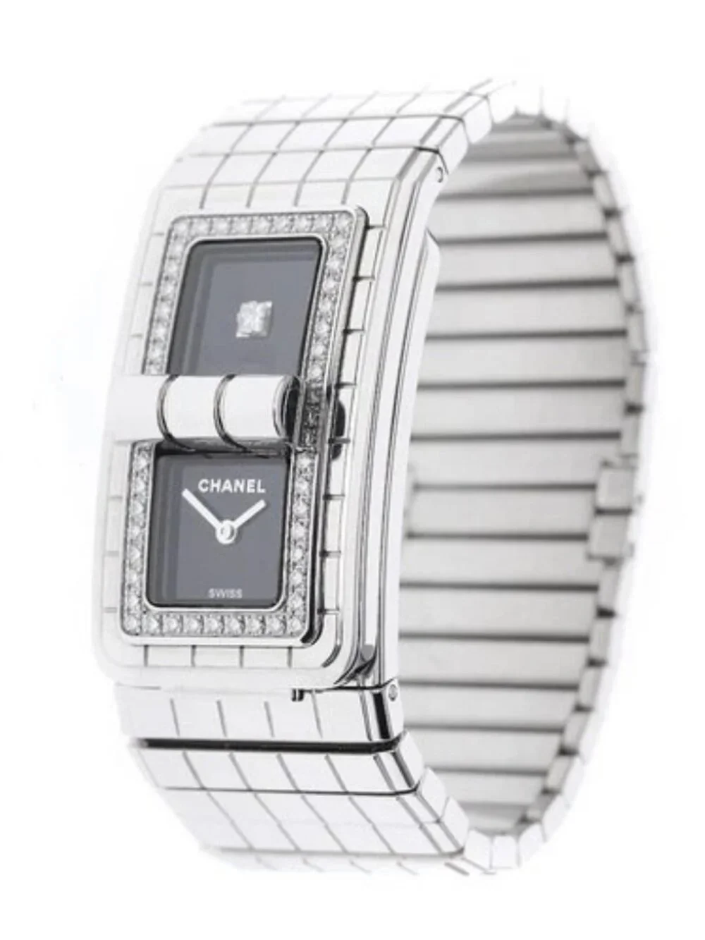 CHANEL Code Coco H5145 Bezel Diamond black Dial Quartz Ladies Watch_963286