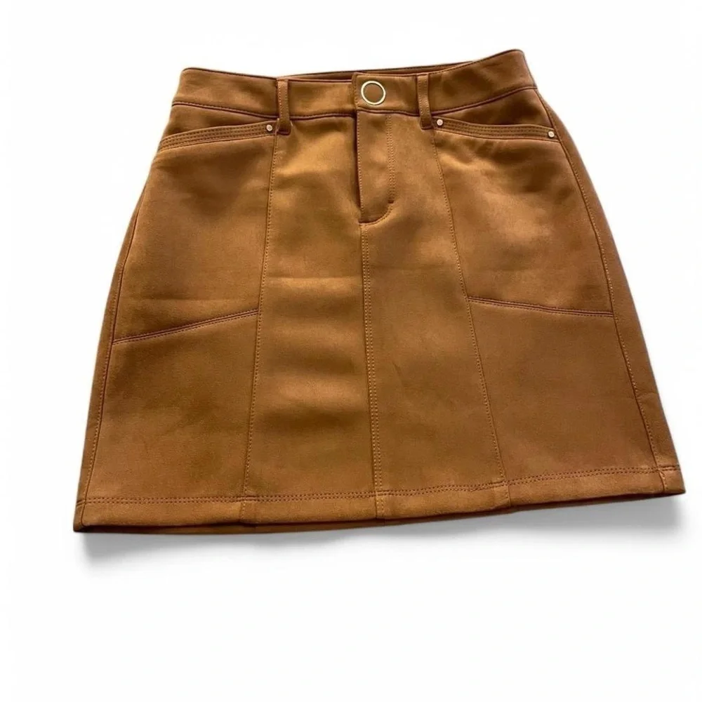 White House Black Market Brown Pencil Mini Skirt Casual